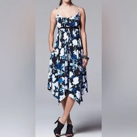 navy blue dress for baby girl Simply Vera Vera Wang | Dresses | Simply Vera Vera Wang Asymmetrical  Spaghetti Straps Dress Size Small